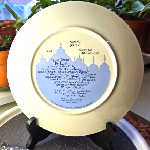 Dr Zhivago Collector's Plate - Love Poems for Laura - Limited Edition 339A - Picture 2 of 8